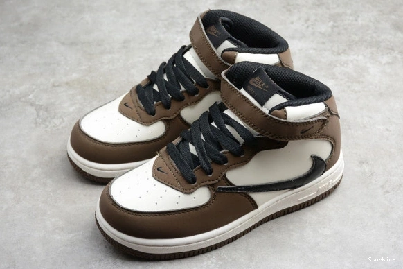 Travis Air Nike 07 Force Scott 1 Kids 314197-168 x Mid Brown Beige 0725